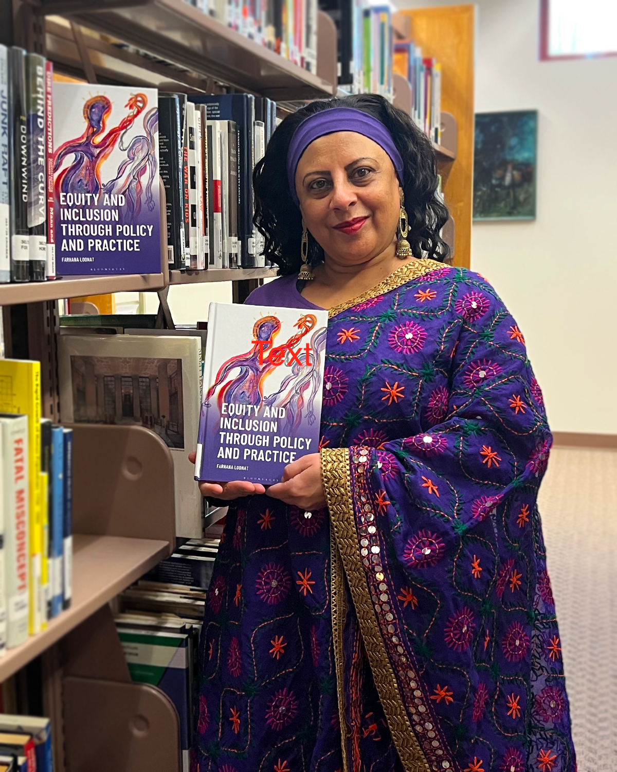 Dr. Farhana Loonat's Book Announcement, holding her book