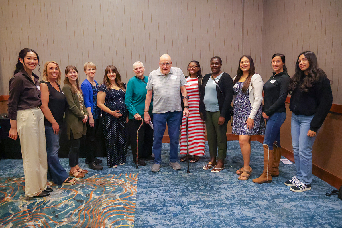 Scholarship recipients with scholarship donors.
