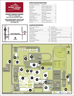 Printable map of the Mount Vernon campus.
