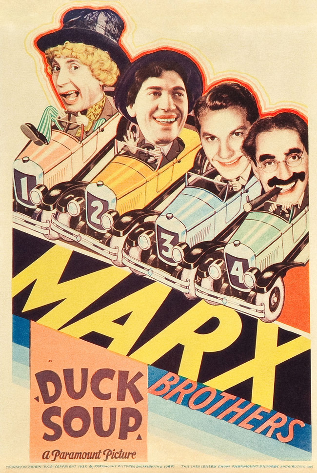 The Marx Brothers Duck Soup movie poster from 1935