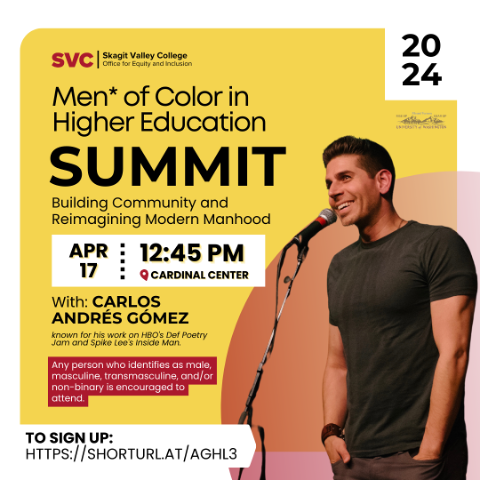 Men of Color in Higher Education Summit. See below for more details on date, time, and locaiton.